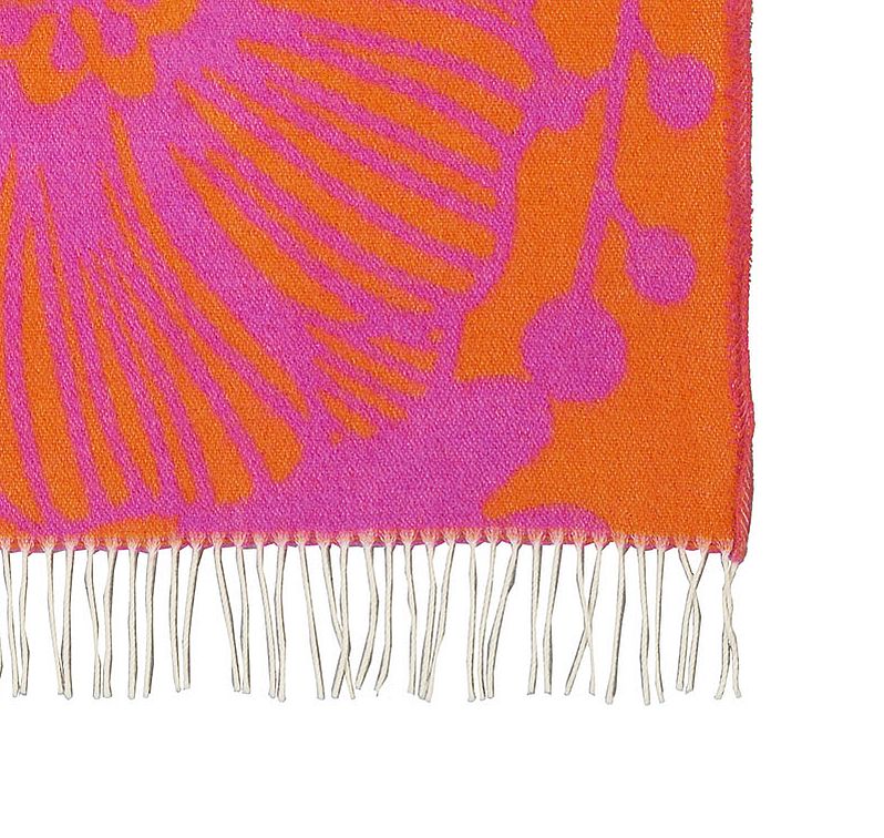 Plaid in lana BLOMRANKA Cerise 130x200cm