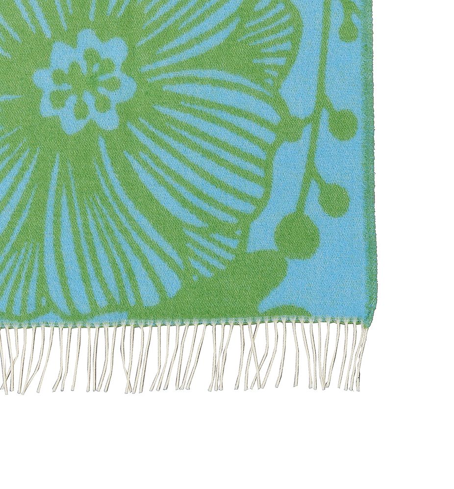 Plaid in lana BLOMRANKA Green 130x200cm