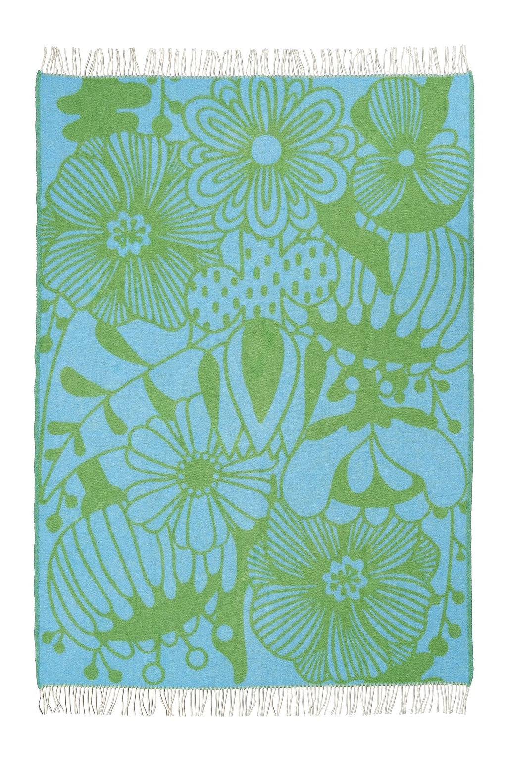 Plaid in lana BLOMRANKA Green 130x200cm