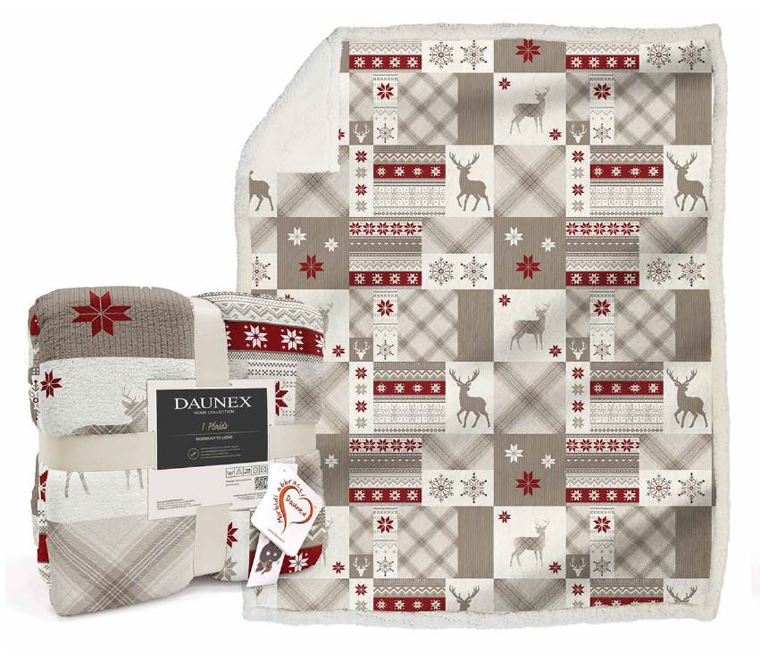 Plaid agnellato • CANAZEI Tortora