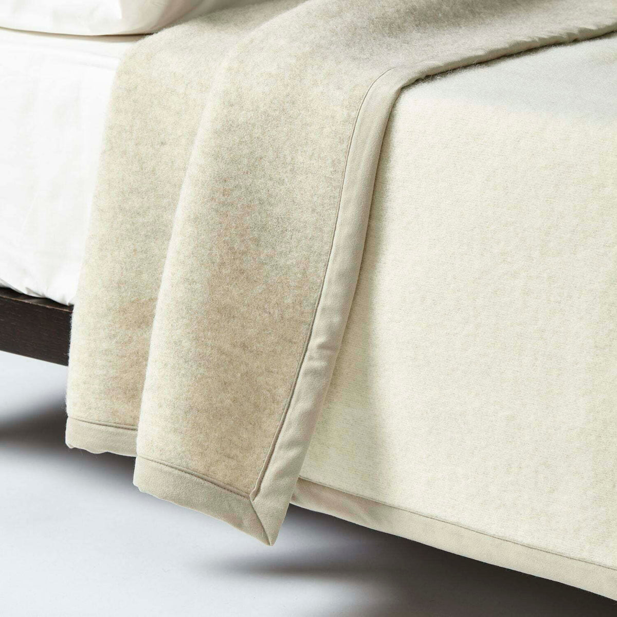 Coperta matrimoniale in lana • THEMA Bianco/Beige