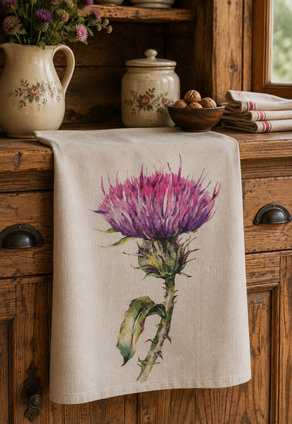 Canovaccio in Puro Lino 100% – FIORE CARDO