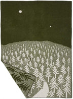 Plaid in lana HOUSE IN THE FOREST Green 130x180cm