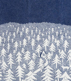 Plaid in lana HOUSE IN THE FOREST Blue 130x180cm