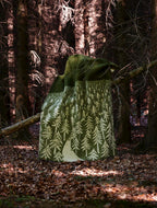 Plaid in lana HOUSE IN THE FOREST Green 130x180cm