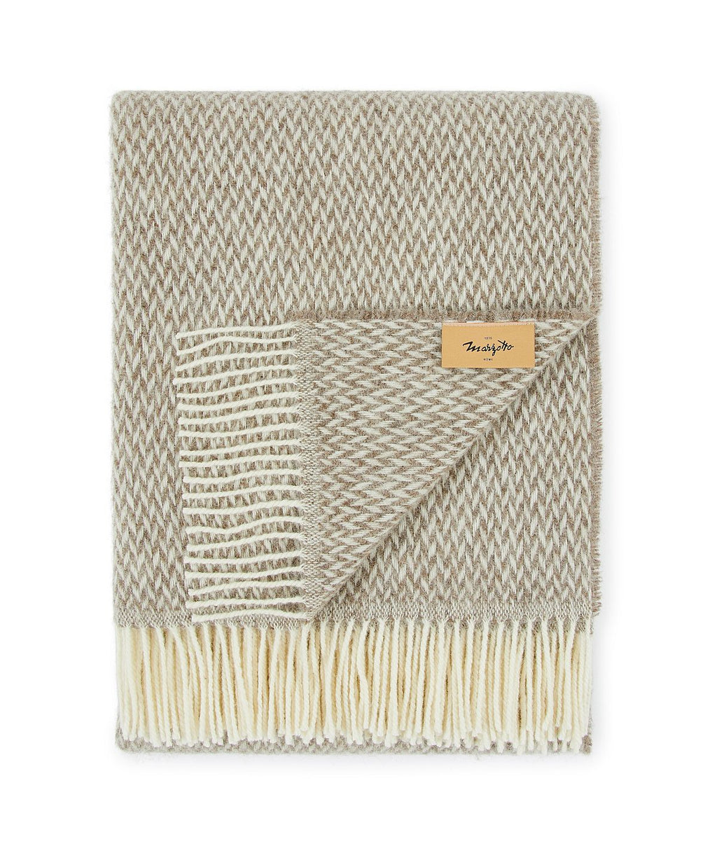 Plaid in lana • NAVIGLI Beige