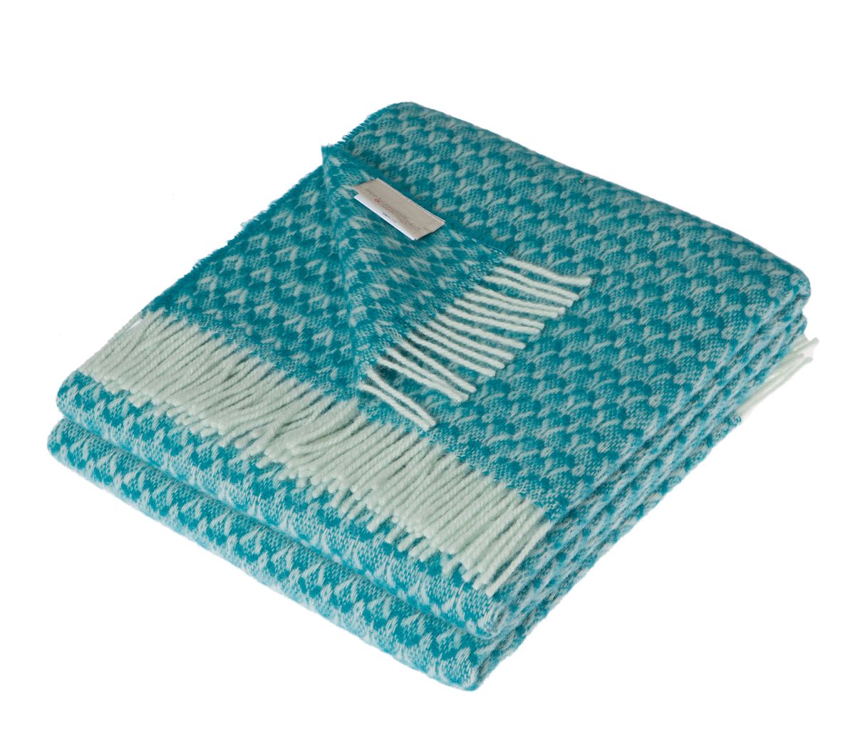 Plaid in lana • BRAIES Acqua