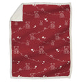 Plaid agnellato • DREAMING BEAR Bordeaux