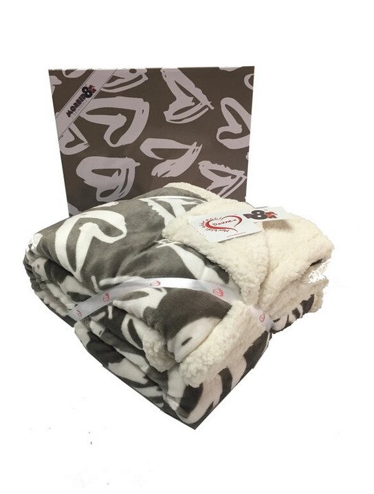 Plaid agnellato • HEARTS Tortora