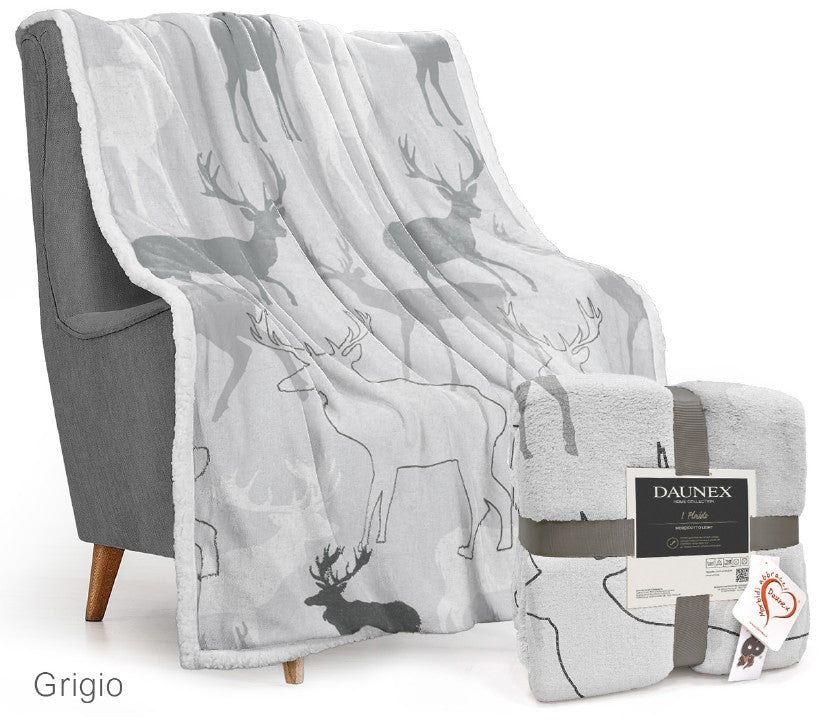 Plaid agnellato • ROCHER Grigio