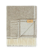 Plaid in lana • SOLID Beige