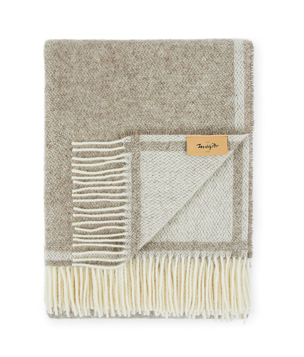 Plaid in lana • SOLID Beige