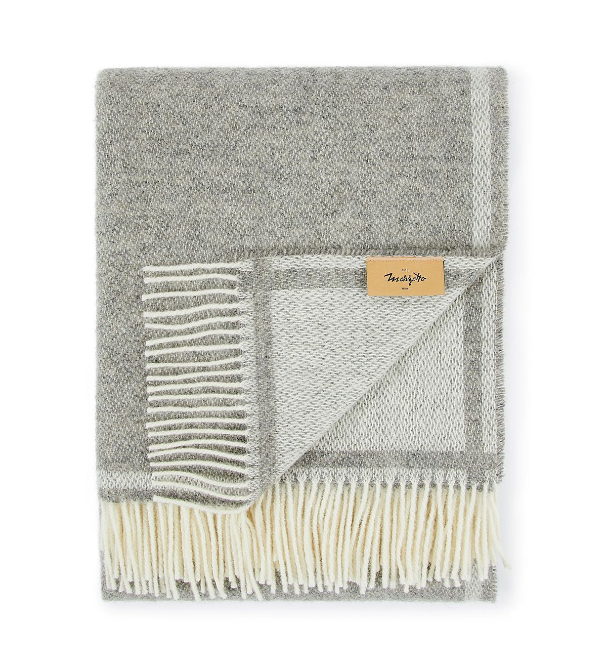 Plaid in lana • SOLID Brown Grey