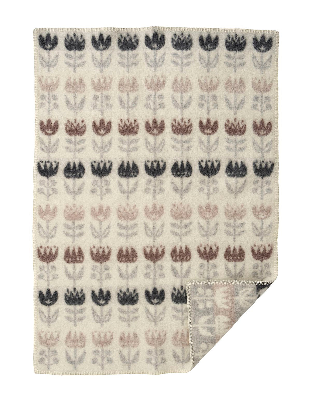 Plaid in lana TULIP Grey 130x180cm