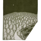Plaid in lana HOUSE IN THE FOREST Green 130x180cm