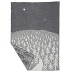 Plaid in lana HOUSE IN THE FOREST Grey 130x180cm