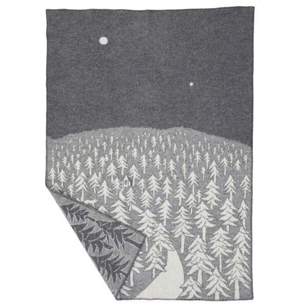 Plaid in lana HOUSE IN THE FOREST Grey 130x180cm