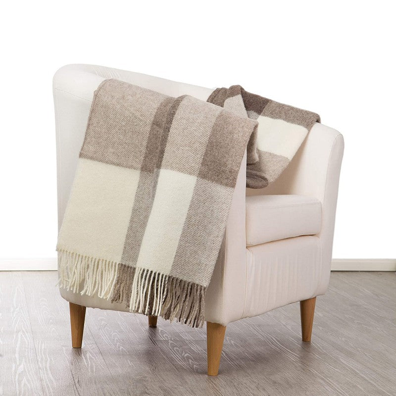Plaid in lana • ISEO Crema