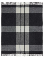 Plaid in lana • LAVAREDO Antracite Frangiato 130x170cm