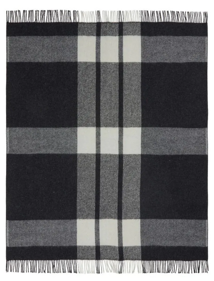Plaid in lana • LAVAREDO Antracite Frangiato 130x170cm