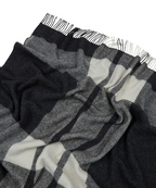 Plaid in lana • LAVAREDO Antracite Frangiato 130x170cm