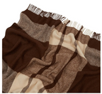 Plaid in lana • LAVAREDO Marrone Frangiato 130x170cm