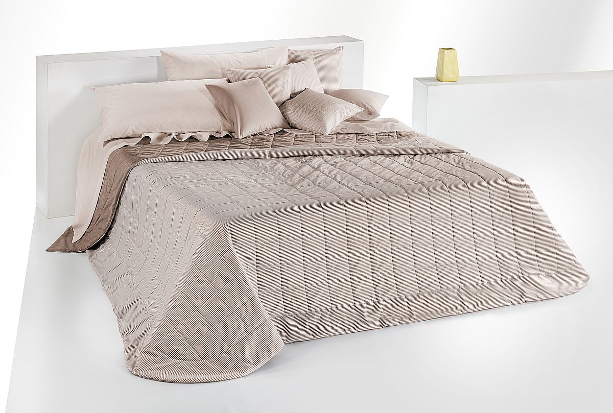 Trapuntina in fibra di cotone TINTOINFILO Terra 270x260cm • PEZZO UNICO